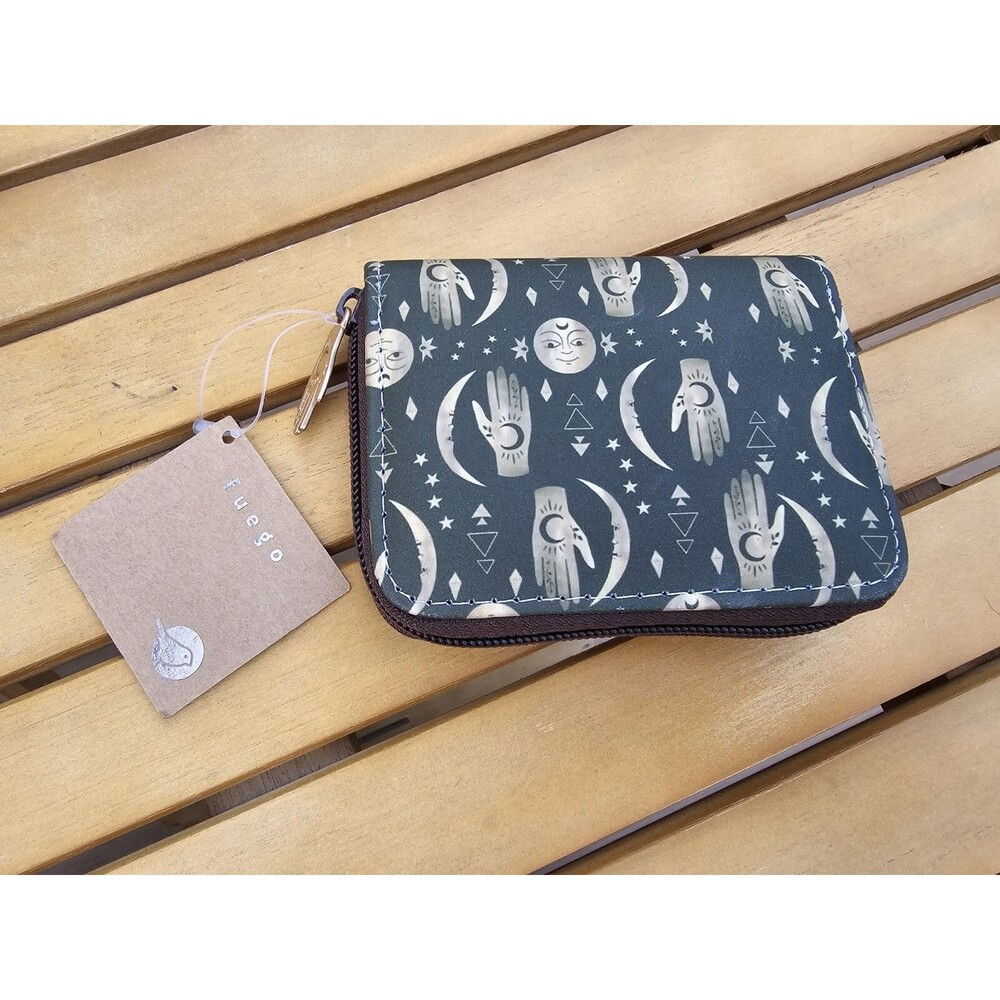 Fuego Palm Moon Hand Tri-Fold Wallet New